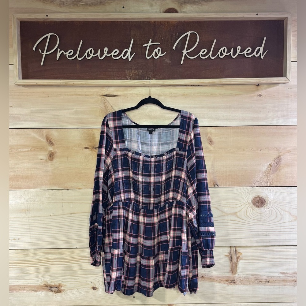 Torrid Badydoll Plaid Top